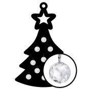 shumee Okras za božično drevo s kristali GLAMUR