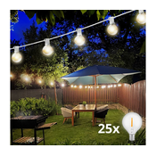 Brilagi - LED spoljašnja dekorativna girlanda 25xE12 20m bela IP44 topla bela
