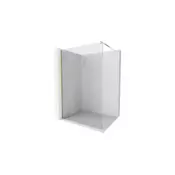 Mexen Kioto tuš stena Walk-in 100 x 200 cm, prozorna 8 mm, zlata - 800-100-101-50-00