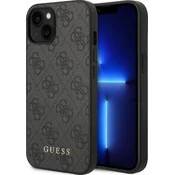 Guess Guess 4G Metal Gold Logo - Ohišje za iPhone 14 (sivo)