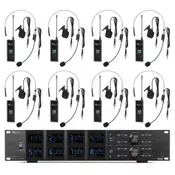 POWER DYNAMICS BREZŽIČNI MIKROFONI SET 8X NAGLAVNI PD528B