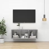 Vidaxl Stenska TV omarica betonsko siva 37x37x107 cm inženirski les