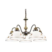 Kolarz 731.85.150 - Luster na lancu NONNA 5xE27/75W/230V sa jelenjim motivom, ružicasto zlato