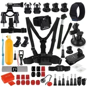 1 to 3 Puluz Set 53 Dodatkov Za Športne Kamere Gopro 4 5 6 7 8 9 Vodoodporna