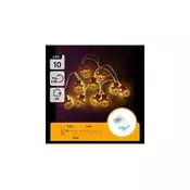 Aigostar - LED svetlosni niz 10xLED/3xAA 1,5 m topla bela Sneško