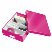 Rožnata škatla z organizatorjem Leitz Office, dolžina 37 cm