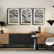 Wallity Dekorativne uramljene slike, 38x53cm, 3 komada, Šarene