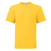Yellow childrens t-shirt in combed cotton Fruit of the Loom