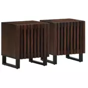 Vidaxl vidaXL Nočne omarice, komplet 2, 40x34x46 cm, masiven mangov les