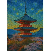 Kjoto Kjotski plakat v slogu Van Gogha 50x70 cm