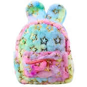 slomart Plush nahrbtnik LEAN z ušesi in zlatimi zvezdicami, pisan, 24 cm