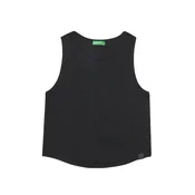 Otroški bombažen top United Colors of Benetton črna barva, 31H3CH01F
