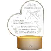 Nikcorp Personalizirana LED statueta za prijatelja | Nočna lučka s 7 barvami in posvetilom | Darilo za rojstni dan 14,5x16,5 cm
