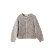 MANGO KIDS Pletena jopa LU kremna/svetlo modra/čokolada