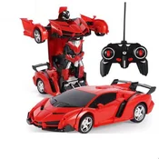 slomart Avto robot 2v1 LEAN TOYS R/C Rdeč z lučmi, zvokom in drift funkcijo