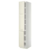 METOD Visoki element s policama/2 vrata, bela/Bodbyn prljavobela, 40x60x220 cm