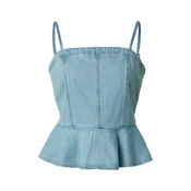 LEVIS  Top Anderson Flounce Top svetlo modra