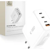 Polnilec Tech-Protect NC200W-GaN 4-port PD 200W/QC3.0 - bel