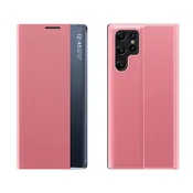 HURTEL Etui z zapiralko in stojalom za Samsung Galaxy S24 FE New Sleep Case – roza