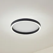 Lucande LED stropna svetilka Rotundo, O 40 cm, črna, z možnostjo zatemnitve - Dnevna soba/jedilnica - Sodobni - črna, bela motna - Plastika