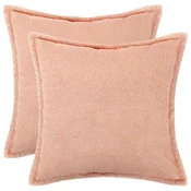 vidaXL Prevleka za blazino 2 pcs HOUTEN Roza 40 x 40 cm Bouclé