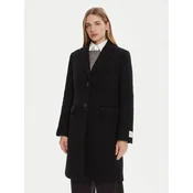 Calvin Klein Volneni plašč LV044D558G Črna Slim Fit