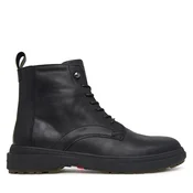 Gležnjarji Tommy Hilfiger Hilfiger Outdoor Warm Lth Boot FM0FM05960 Črna