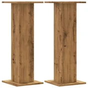 Vidaxl Stojalo za rastline 2 kosa artisan hrast 30x30x80 cm inž. les