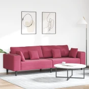 Sofa Vinska crvena 250 x 77 x 76 cm Baršun