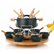 KELA Fondue set 23 kosov NATURA emajl/keramika/les KL-61201