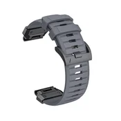 INF Premium pašček za Garmin Fenix 8: Fluororubber pašček za uro Grey 22 mm, (22102887)