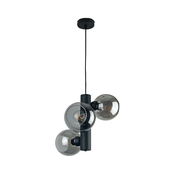 Luster na sajli TUBE 3xE27/60W/230V crna/zadimljena crna