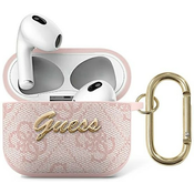Guess GUA34GSMP AirPods 3 cover pink 4G Script Metal Collection (GUA34GSMP)