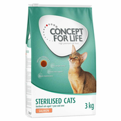 Snižena cijena! 10 kg / 9 kg Concept for Life - Sterilised Cats losos (10 kg)