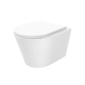 REA-C6800 - Viseča WC školjka s sedežno desko TITO TORNADO RIMLESS keramika/bela