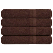 shumee vidaXL Brisače 4 kos rjava 100x200 cm 360 g/m2 100% bombaž