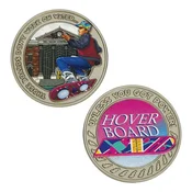 Back to the Future kolekcionarski novcic Hoverboard, 38 mm