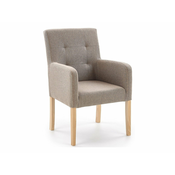 Fotelja Houston 1056 (Medeni hrast + Beige) Svijetlo smeda, 92x60x62cm, Tkanina, GambeNoge: Drvo