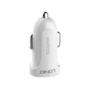 Auto punjac LDNIO DL-C17 1A + iPhone Lightning kabel beli