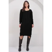 Trend Alacati Stili Ženska haljina Alc-X14973, Crna