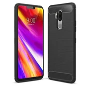 Silikonski ovitek za LG G7 Thinq - mat carbon črn