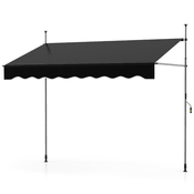 Northix Zložljiva tenda brez vrtanja nastavljiva višina 250 cm črna