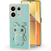 GS Ovitek za Xiaomi Redmi Note 13 5G, zajec, zelen + kaljeno steklo 9H