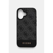 GUESS ovitek za iPhone 16, siva, GUHCP16SG4GLGR
