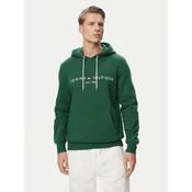 TOMMY HILFIGER Majica Logo Embroidery Flex Drawstring mornarska/jelka/rdeča/bela