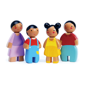 Drvene figurice obitelj Sunny Doll Family Tender Leaf Toys mama tata i 2 djece