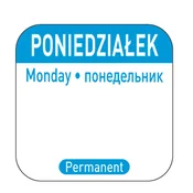 Hendi Nalepke za varnost hrane na posode za večkratno uporabo Ponedeljek PL RU EN 1000 kosov Hendi 850077