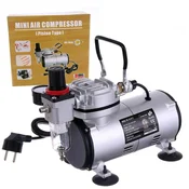 shumee MODELIRNI KOMPRESOR ZA AIRBRUSH BREZ OLJA, TIHI BATNI, MALI