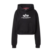 ALPHA INDUSTRIES Majica črna/bela