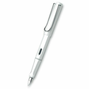 Svilnato bela peresa nalivnega peresa Lamy Safari Shiny White LH